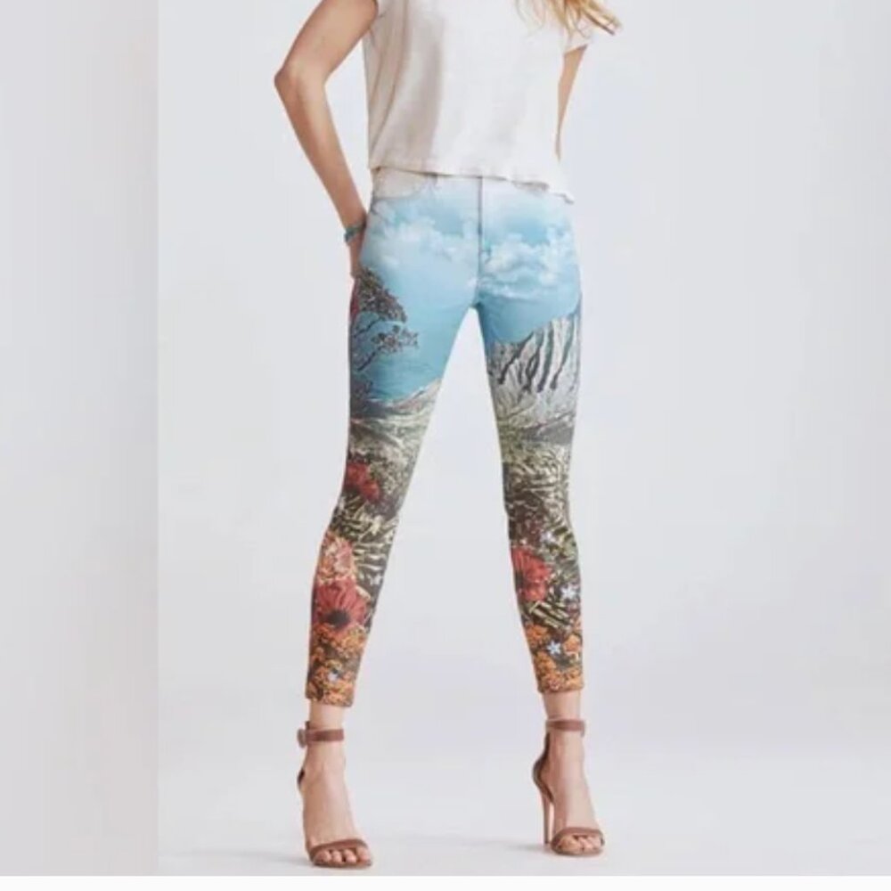 MOTHER The Looker High Waisted Ankle Jeans A Day In Paradise Size 26